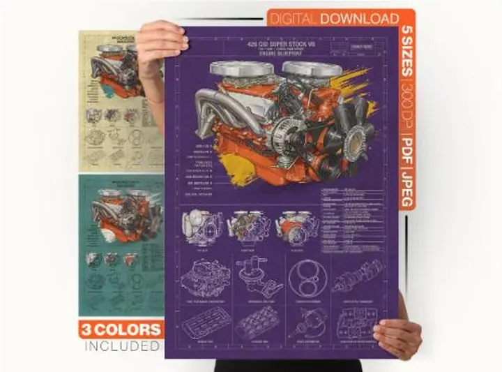426 Super Stock V8 Blueprint