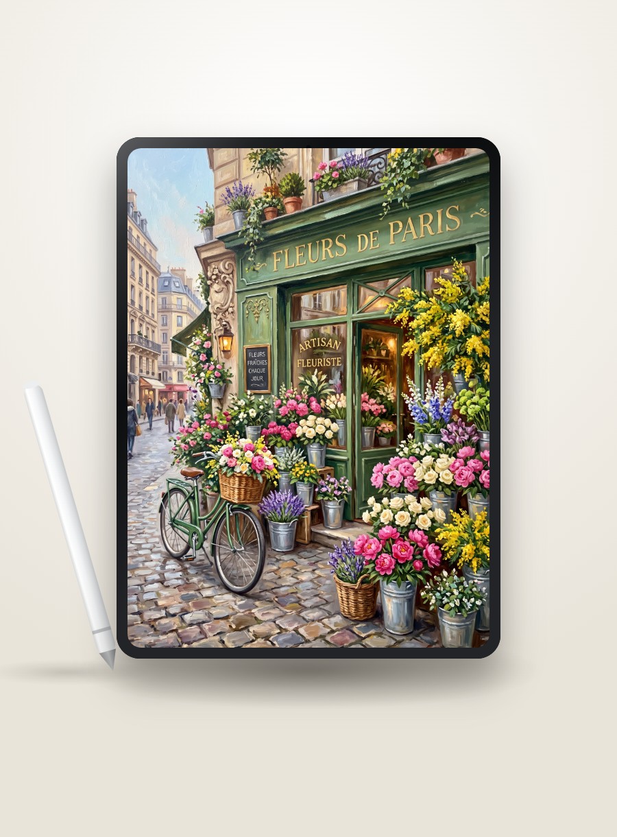 Fleurs de Paris custom paint by numbers, made by request