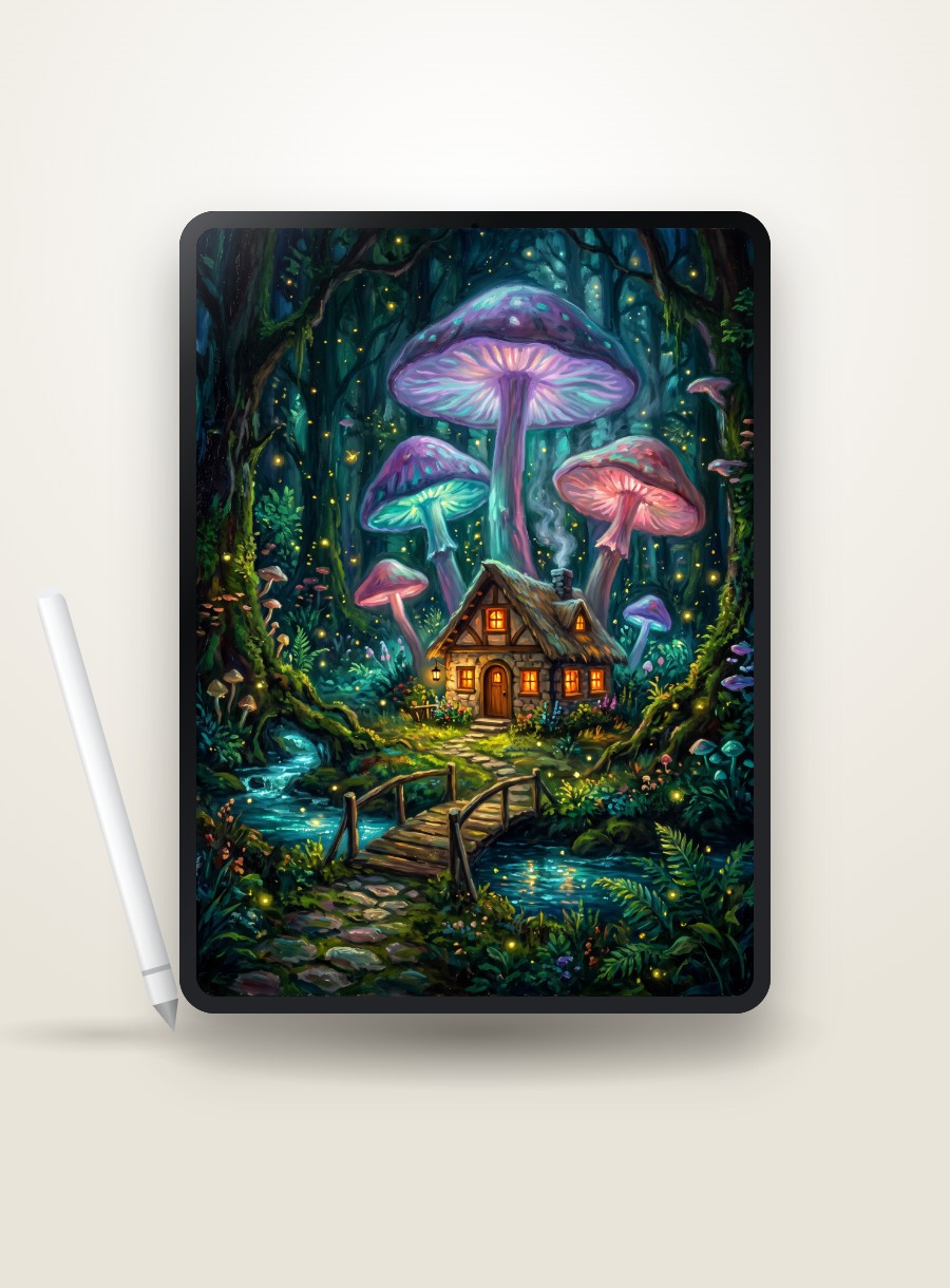 Mushroom Hollow custom paint by numbers, made by request