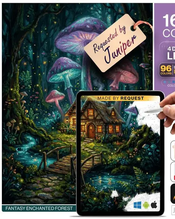 Mushroom Hollow digital paint by numbers