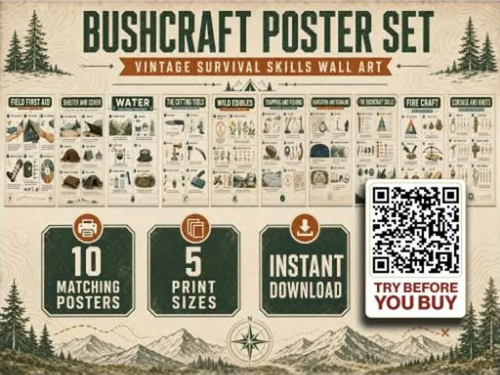 Bushcraft Poster Set