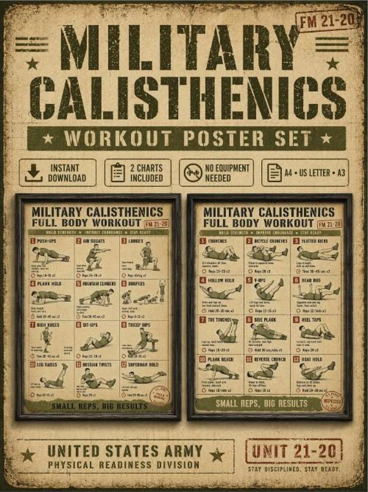 Military Calisthenics Workout Set