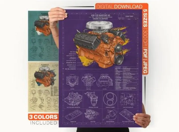 426 Big Block V8 Blueprint