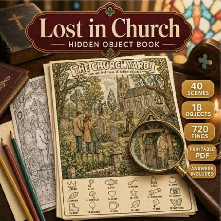 Lost in Church Hidden Object Book